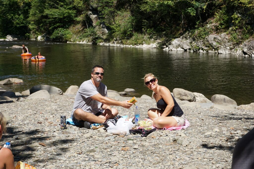 Having a Picnic at the Townsend Wye