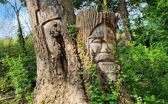 Tree carving at The Forgotten Forest
