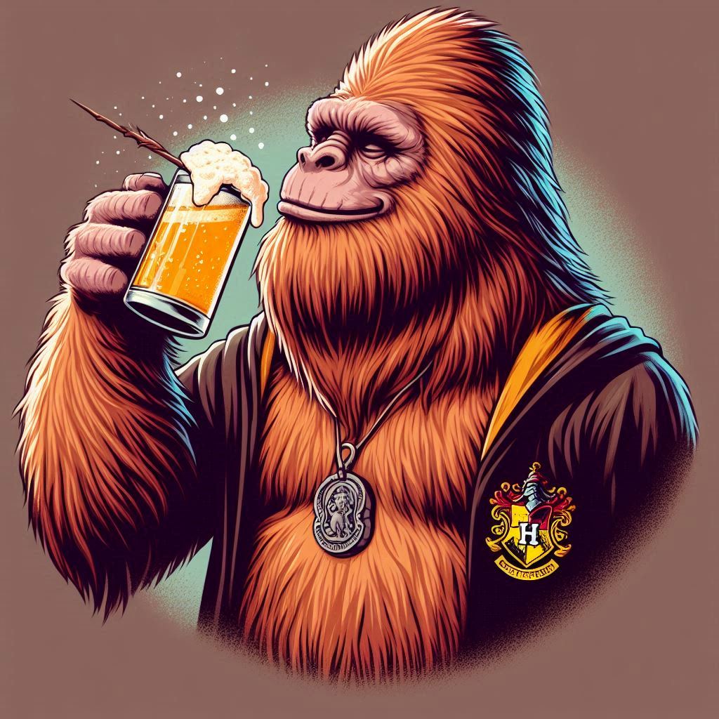 Bigfoot Drinking Butterbeer